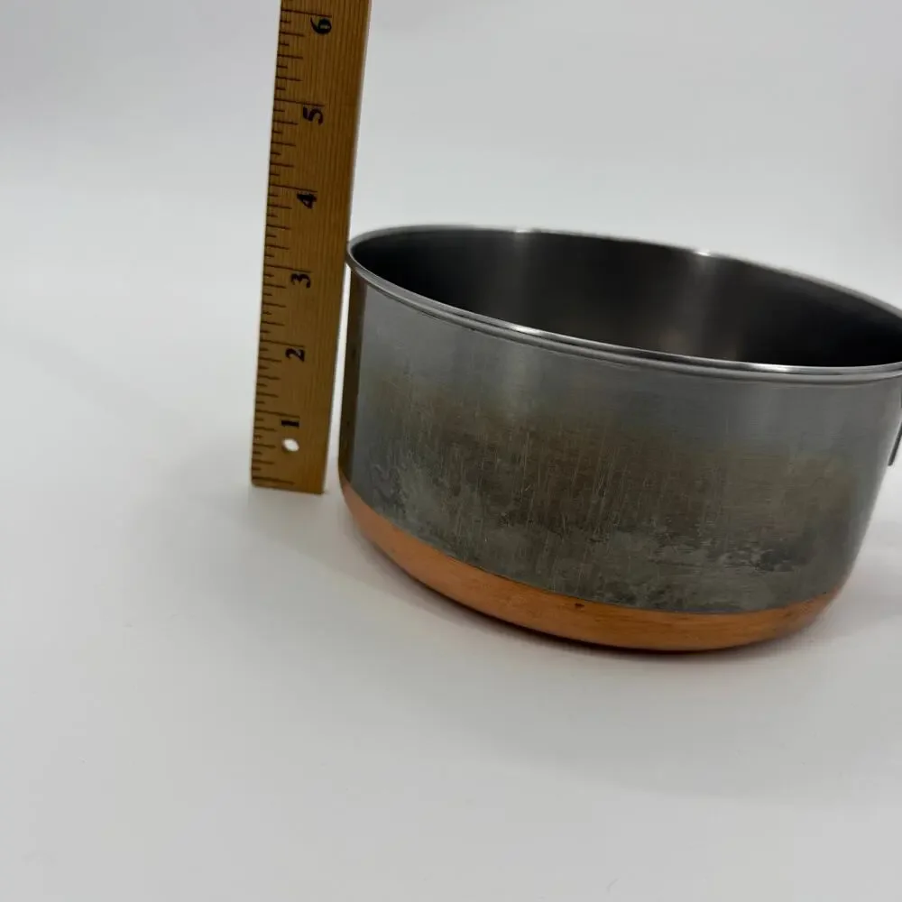 REVERE WARE Copper Bottom Stainless Steel 2 Quart Sauce Pan with lid D